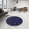 thumbnail image 4 of Ahgly Company Tapis d'Intérieur Lavable en Machine Carré Transitionnel Violet Pervenche Profond, 5 Pieds Carré, 4 of 7