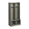 thumbnail image 2 of ECR4Kids 2-Section Coat Locker with Bench, Classroom Furniture, Grey Wash, 2 of 4