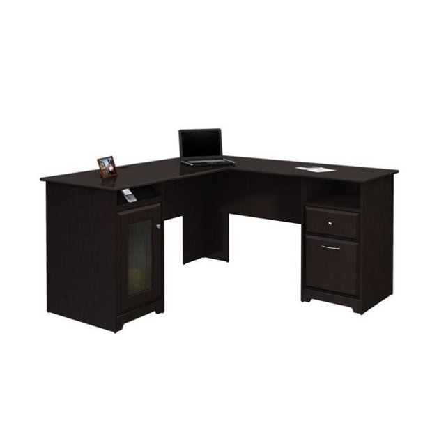 Scranton & Co en Bois 60" L en Forme de Bureau d'Ordinateur en Chocolat