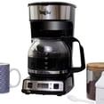 thumbnail image 1 of Total Chef Programmable 12-Cup Coffee Maker with Filter Black and Silver, 1 of 8