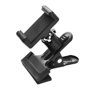 Clip-on Phone Holder Musical Instrument Phone Mount Stand with 360 Degree Rotatable Ball Head for Bass Guitar Head