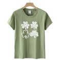 thumbnail image 4 of QIPOPIQ T-Shirts à Manches Courtes pour Femmes à Col Rond T-Shirts de la Saint-Patrick Tunique Shamrock T-Shirt T-Shirt Vert T-Shirts de la Saint-Patrick Hauts T-Shirt T-Shirts de Fête T-Shirts Graphiques Aubaines, 4 of 4
