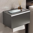 thumbnail image 2 of Btomtd Toilet Cup Toilet Paper Box Wall Mounted Roll Paper Rack Without Punching Toilet Tissue Box, Gray, 2 of 6