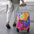 thumbnail image 3 of Travel Luggage Cover Suitcase Protector Fits 18-32 Inch Luggage Wheel Covers Patterned Travel Related Items Flower Luggage Protector Elastic Luggage Anti-scratch Suitcase Cover S, 3 of 5