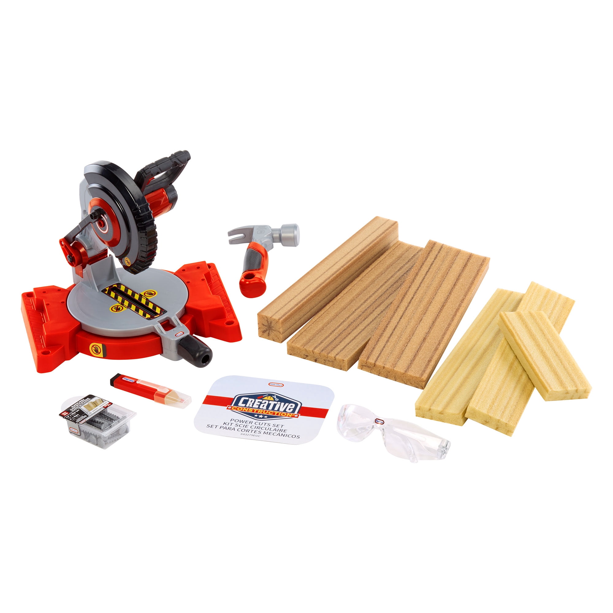 Ensemble de coupe mécanique Little Tikes Creative Construction avec 6 accessoires, jeu factice de construction, pour les filles et les garçons de 3 ans et +