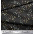 thumbnail image 2 of Soimoi Gray Poly Georgette Fabric Dry Branches Tree Printed Fabric 1 Yard 52 Inch Wide, 2 of 5