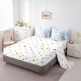 thumbnail image 3 of Ensemble de Douillette Très Grand Flamingo 7 Pcs, Ensemble de Lit Tropical avec Draps Feuilles de Palmier pour Enfants Garçons Filles, Ensemble de Lit Faune Botanique Réversible, 3 of 5