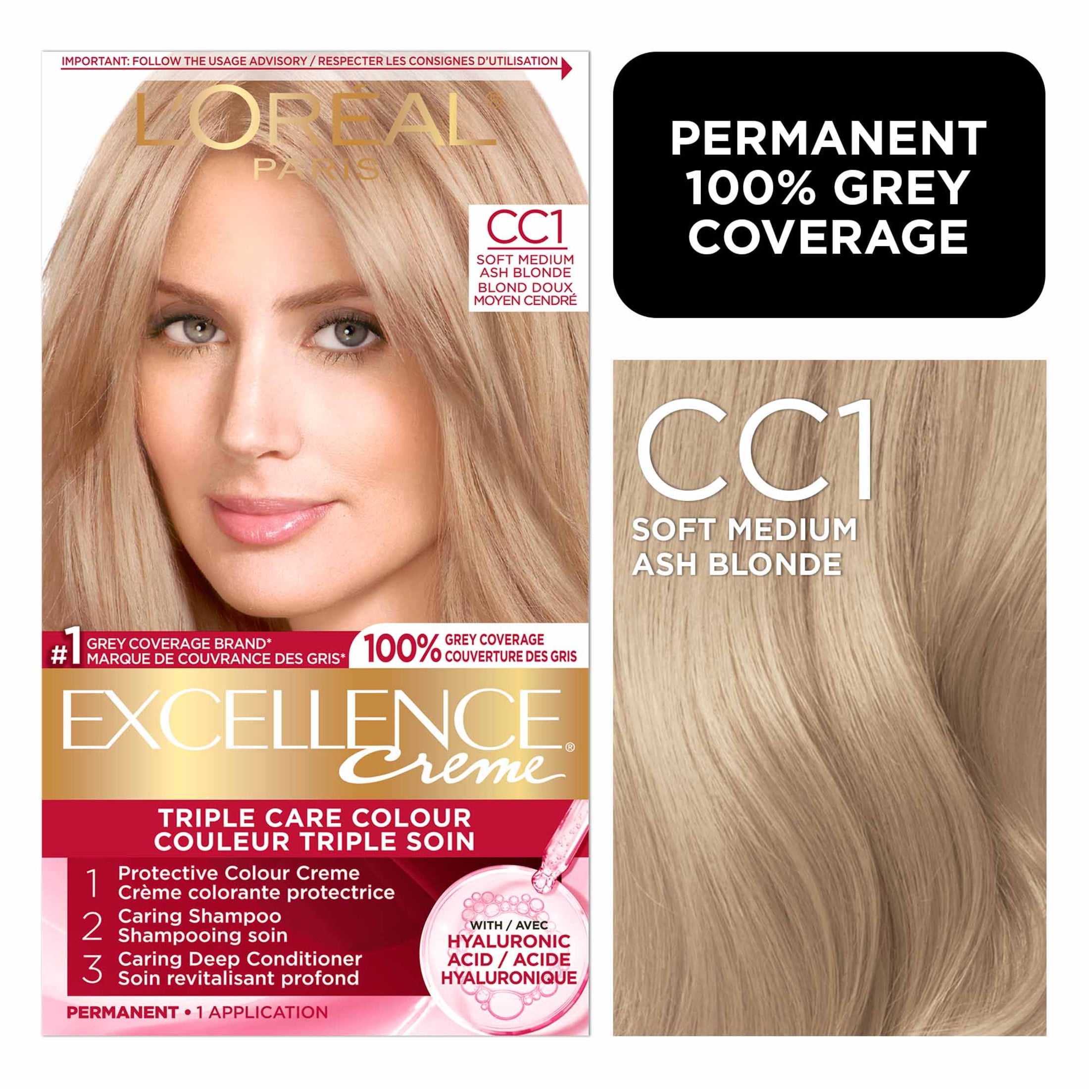 L'Oréal Paris Excellence Crème Hair Dye, Permanent Hair Color with Hyaluronic Acid
