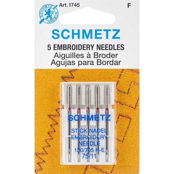 SCHMETZ Embroidery Needles 75/11, 5-Pack