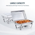 thumbnail image 3 of 6Pack Chafer Chafing Dish Sets 9L/8Q Stainless Steel Pans Catering Full Size, 3 of 11