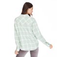 thumbnail image 3 of No Boundaries Women's Oversized Flannel Shirt, 3 of 6
