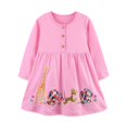 thumbnail image 1 of MIASHUI Robe Fleurie à Manches Longues pour Filles, Robes Décontractées pour Tout-Petits, Rose, 2-3 Ans, 1 of 8