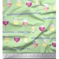 thumbnail image 1 of Soimoi Poly Georgette Fabric Wine Glass Bar Print Fabric by Yard 42 Inch Wide, 1 of 3