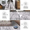 thumbnail image 4 of Washable 5x7 Area Rug, Soft Vintage Distressed Large Living Room Rug Retro Farmhouse Non Slip Indoor Foldable Thin Carpet for Bedroom Dining Room Office, Grey, 4 of 7