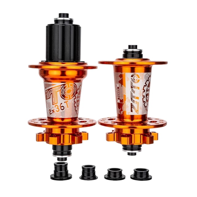 jinwen Road Bike Front Rear Disc Brake Hubs Accessories, 8-13 Speeds Qr Adapter, Sealed Orange