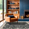 thumbnail image 1 of Boho Washable 4x6 Entryway Rug - Non-Slip Low Pile Geometric Area Rug for Large Kitchen, Bedroom, Office - Ultra Soft Dark Modern Aesthetic Decor, Black & Multi, 1 of 8