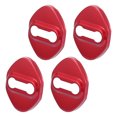 thumbnail image 1 of Unique Bargains 4 Pcs Verrous de Porte de Voiture Capuchons Protecteurs pour Toyota Highlander Carola Camry RAV4 Reiz Rouge Acier Inoxydable, 1 of 6