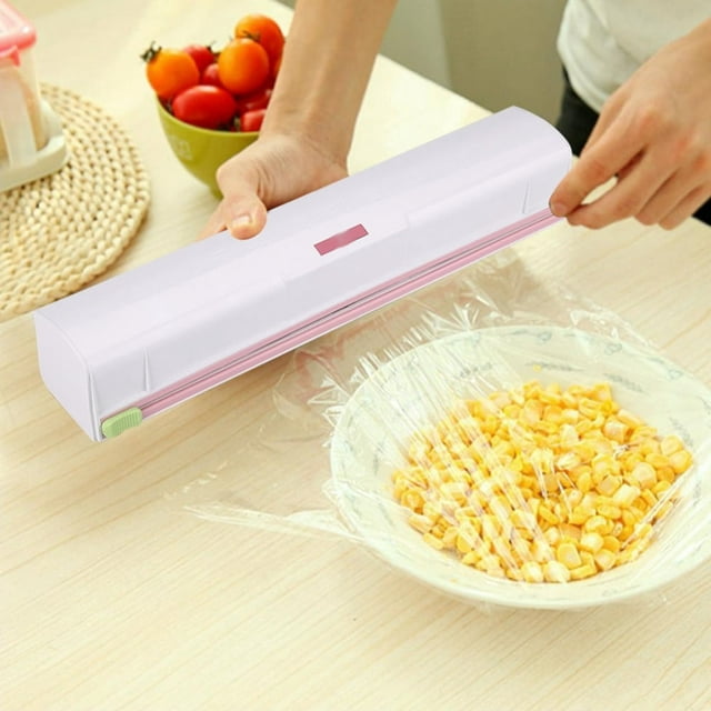 Pellicule Adhérente pour Boîte de Rangement pour Pellicule, Distributeur de Film de Conservation en Acier Inoxydable, Scellage, Papier Ciré en Papier d'Aluminium