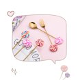 thumbnail image 3 of Transemion 1/2/3/5 Cartoon Adorable Restaurant Hotel Tableware Portable Washable Stainless Steel Stirring Mixing Dinnerware Cake Flatware Donut Fork Blue 1 Pc, 3 of 6