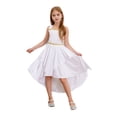 thumbnail image 2 of YiZYiF Enfants Filles Grecque Rome Égypte Toge Princesse Costume Sans Manches Tulle Châle Robe Patchwork pour Halloween Cosplay Blanc 8, 2 of 7