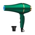 thumbnail image 4 of Compact Travel Hair Dryer - 1875W High Power, 3 Speed & Heat Settings, Overheat Protection, Lightweight 0.79lb, Includes Diffuser & Nozzle - White Green Pink Options, 4 of 9