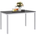 thumbnail image 1 of Outsunny Table à Manger d'Extérieur pour 4-6 avec Cadre en Aluminium, Dessus à Lattes, 1 of 10