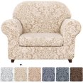 thumbnail image 1 of Subtrex Stretchy 2-Piece Washable Armchair/Lovesaet/Sofa/XL-Sofa Slipcover, Jacquard Damask Pattern, 1 of 6