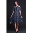 thumbnail image 3 of Bimba Robe Tunique à Épaules Dénudées pour Femme, Imprimée Damassée, Col Rond, Coupe Droite, Fête - Moyen, 3 of 6