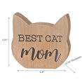 thumbnail image 2 of Signe De Tête De Chat En Bois Meilleur Chat Maman, 2 of 3