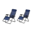 thumbnail image 1 of Caravan Chaise Longue Pliante d'Extérieur à Gravité Zéro Sports, Bleue (Lot de 2), 1 of 9