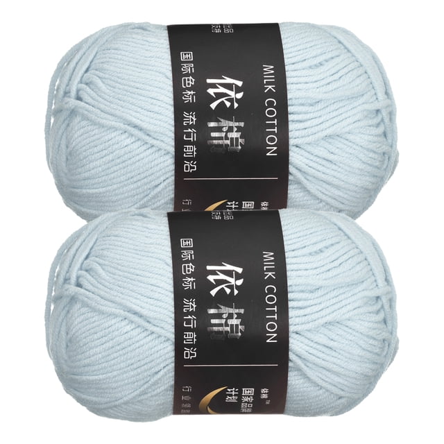 Unique Bargains Acrylic Blue Yarn Skeins, 2 Pack, 50g Each