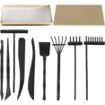 thumbnail image 1 of 9pcs Mini Zen Jardin Râteau Ensemble Mini Ferme Ornements Méditation Zen Outils de Jardin, 1 of 8