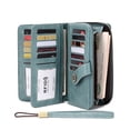 thumbnail image 1 of Kingswick Portefeuille Grande Capacité pour Femmes avec 23 Porte-Cartes et 2 Fenêtres pour Pièces d'Identité, Portefeuille pour Femmes en Cuir Véritable avec Rabat RFID pour Téléphone Cellulaire, Pochette Portefeuille, 1 of 9