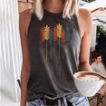 thumbnail image 2 of Birdeem Fashion Women Printing Round-Neck Sleeveless Block Shirts Tunic Tee Tops, 2 of 7