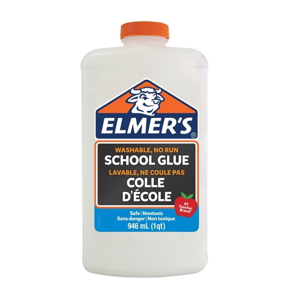Elmer's Liquid School Glue, Clear, Washable, Great for Making Slime, 946 mL