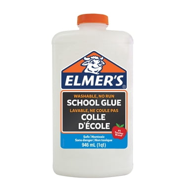 Colle d’école liquide Elmer’s, transparente, lavable, idéale pour faire de la glu (slime), 946 ml