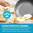 thumbnail image 3 of Gotham Steel 5-Piece Nonstick Ceramic Ocean Blue Cookware Set, Oven & Dishwasher Safe, 3 of 7