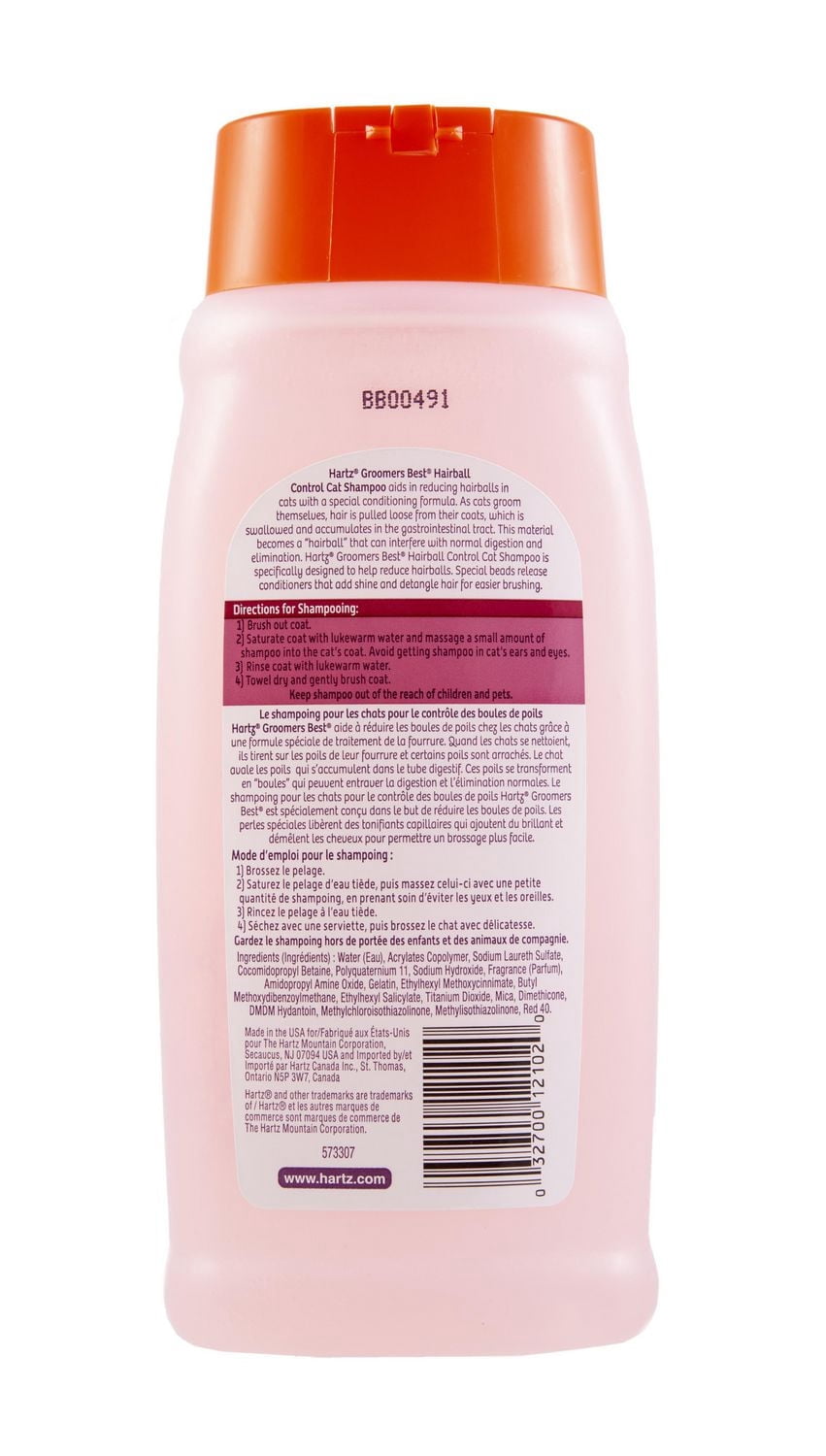 Hartz Groomer's Best Shampooing Anti-Boules de Poils pour Chats, 444mL