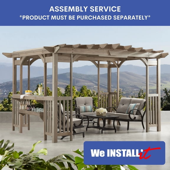 Home Installation Service - Wooden Pergola Assembly (14 to 16 ft, Determined by Longest Side)