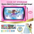 thumbnail image 3 of Contixo 7" Kids Tablet, 2025 Model, 50 FREE Disney eBooks, 32GB, Educational Android Tablet for Kids Ages 3-12, Parental Controls, Wi-Fi, Kid-Proof Case with Kickstand & Stylus – Pink, 3 of 7