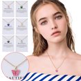 thumbnail image 2 of PVCS Doux Papillon Collier Acrylique Couleur Collier Chaîne Clavicule, 2 of 3