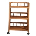 thumbnail image 3 of DOLITY Bamboo Corner Shelf 3 Tier Storage Cabinet Low Bedside Table Corner Shelf Corner 35cmx30cmx75cm, 3 of 9