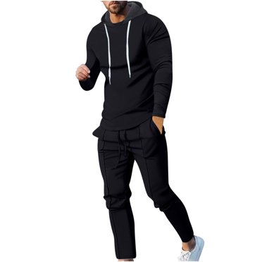 Cameland Ensemble de Jogging pour Hommes Chandails à Capuchon+pantalons Tenues Deux Pièces Chandails à Capuchon Survêtement Course Décontracté Ensemble de Survêtement