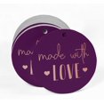 thumbnail image 2 of Inkdotpot Made With Love Text Bottle Tag Real Rose Gold Foil Favor Hang Tags Pack Of 100, 2 of 6