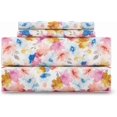 thumbnail image 1 of King Size Bed Sheets Piece Floral Pattern Sheets King Deep Pocket Sheet Grey Lotus, 1 of 7