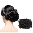 thumbnail image 1 of Wig Mega Large Thick Curly Chignon Messy Bun Updo Clip In Hair Extensions As Real, wig for Women, 1 of 3