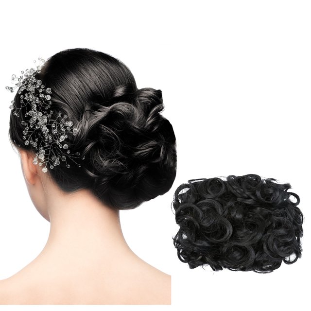 Wig Mega Large Thick Curly Chignon Messy Bun Updo Clip In Hair Extensions As Real, wig for Women
