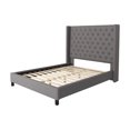 thumbnail image 4 of CorLiving Fairfield Upholstered Adult King Size Tufted Bed with Winged Headboard - No Box Spring Required, 4 of 9