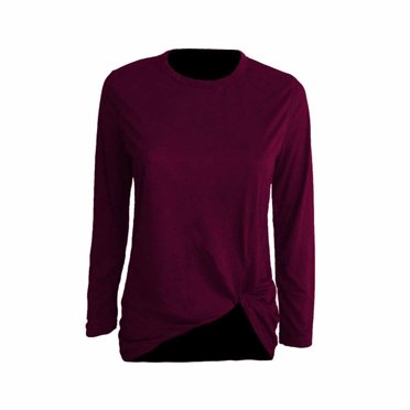 CEHVOM T-Shirt Patchwork Imprimé Manches Longues Col Rond Décontracté pour Femmes Printemps Automne Liquidation