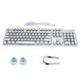 thumbnail image 2 of Game Keyboard,900‑5 White Mechanical Keyboard Computer Parts Keyboard Solid Performance, 2 of 11